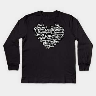 Love Heart - Valentines Day Kids Long Sleeve T-Shirt